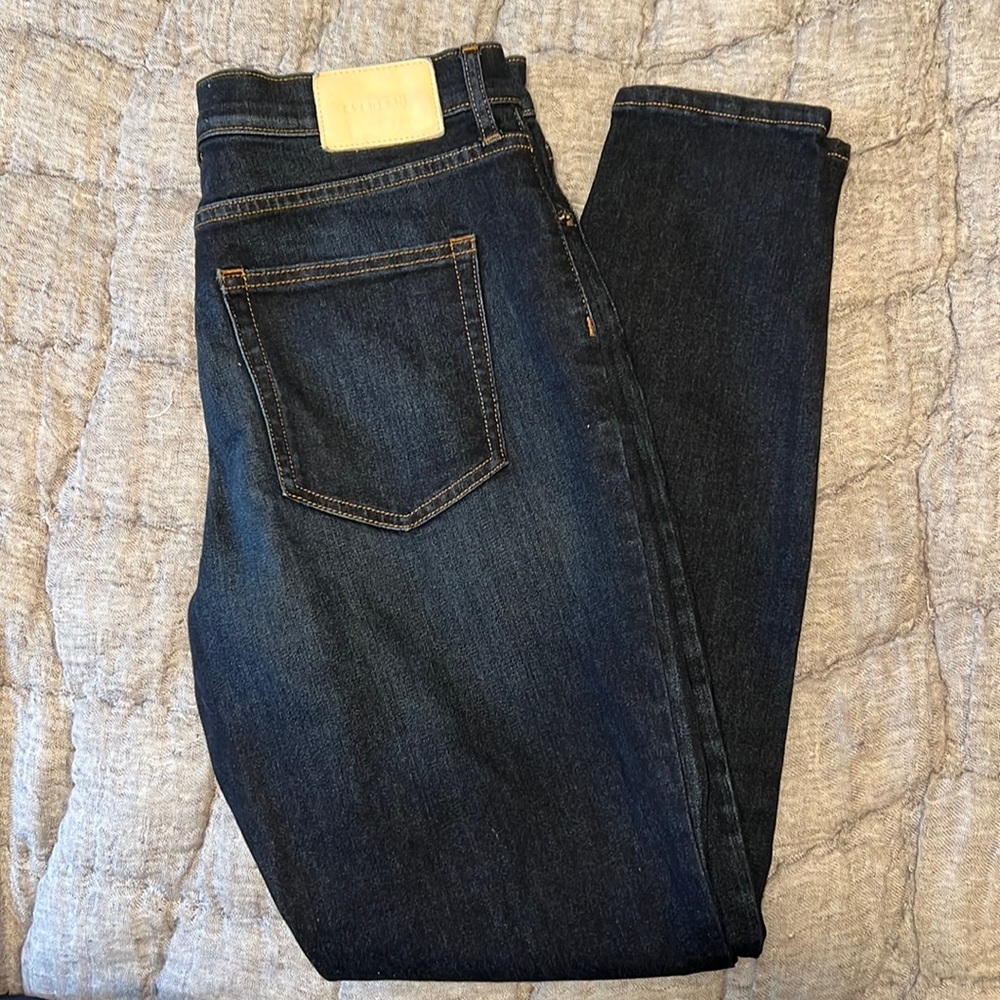 Everlane Authentic Stretch High-Rise Skinny Jean - size 29 “deep indigo”